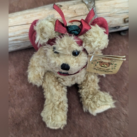 Vintage The Bearington Collection Gabrielle Plush Teddy Bear W Red Velvet Wings - Picture 10 of 12